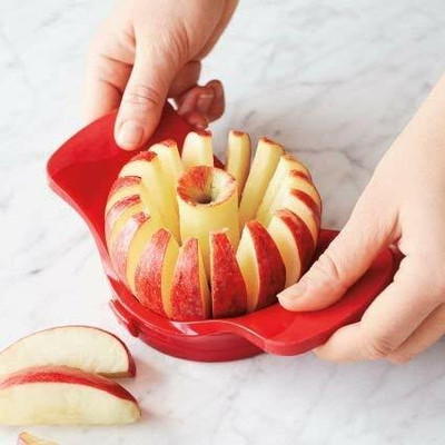 Maaltis Fruit Slicer for Kitchen Heavy Apple Cutter, Plastic, Stainless Steel Apple Cutter King Cutter | Apple Cutter Stainless Steel Blades Fruit Slicer /Slicer with 8 Blades Heavy - Red Apple Slicer(Fruit Slicer for Kitchen Heavy Apple Cutter, Plastic, Stainless Steel Apple Cutter King Cutter | Ap