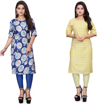 HARISH TEXTILE Women Printed A-line Kurta(Multicolor)