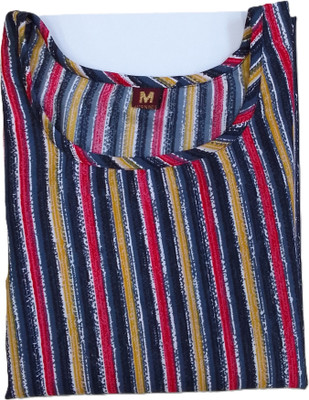 RIDDHI COLLECTION MALL Women Striped A-line Kurta(Multicolor)