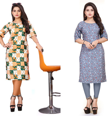 deshmi fashion Women Printed A-line Kurta(Multicolor)