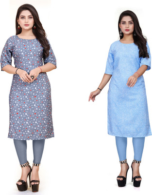 ANITA LYCRA Women Printed A-line Kurta(Multicolor)