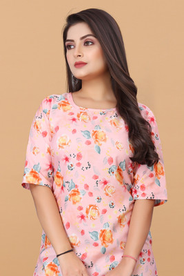 ANITA LYCRA Women Printed A-line Kurta(Multicolor)