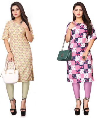 TITHIGARMENT Women Printed A-line Kurta(Multicolor)