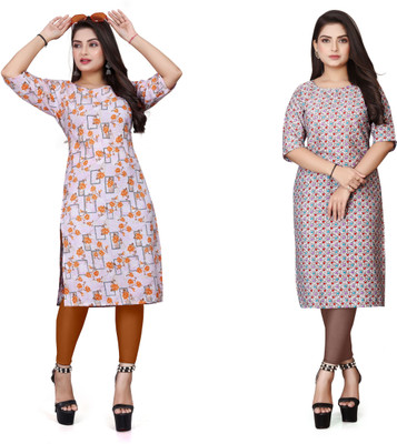RIDDHI COLLECTION MALL Women Printed A-line Kurta(Multicolor)