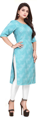 deshmi fashion Women Printed A-line Kurta(Blue)