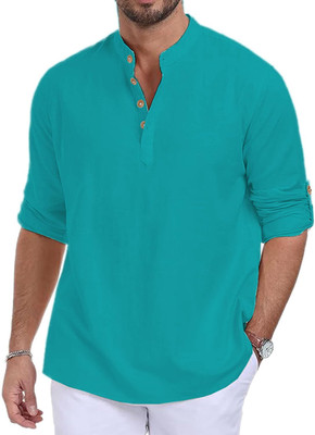 Navkanj Men Solid Tunic Kurta(Brown)