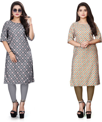 TITHIGARMENT Women Printed A-line Kurta(Multicolor)
