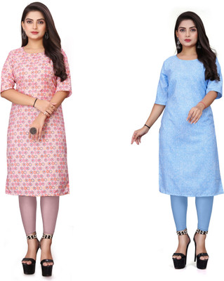 KNG TEXTILE Women Printed A-line Kurta(Multicolor)