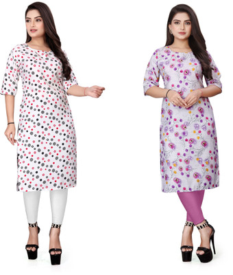 ANITA LYCRA Women Printed A-line Kurta(Multicolor)