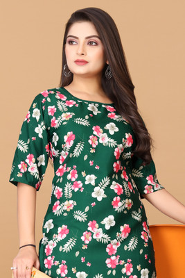 PAFASHION Women Floral Print A-line Kurta(Multicolor)