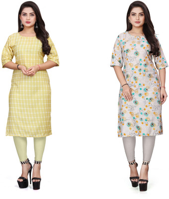 DB COLLECTION Women Printed Straight Kurta(Multicolor)