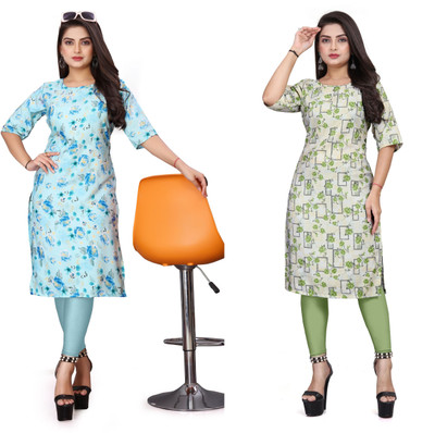 JAYA DESIGNER Women Printed A-line Kurta(Multicolor)