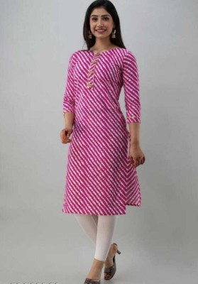 Bhakuni Women Ribbed Pink Dress