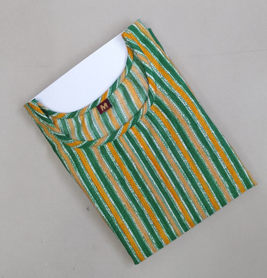HARISH TEXTILE Women Striped A-line Kurta(Multicolor)
