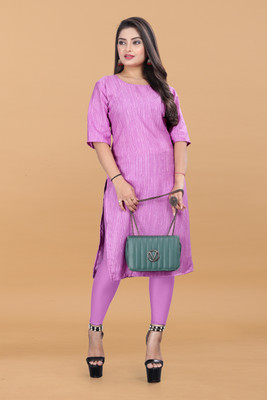 deshmi fashion Women Striped A-line Kurta(Multicolor)