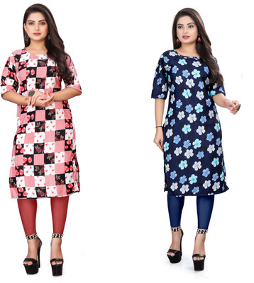 RIDDHI COLLECTION MALL Women Printed A-line Kurta(Multicolor)