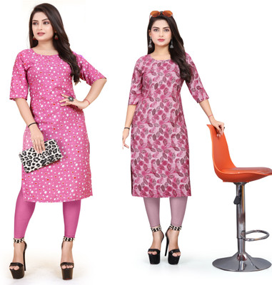 RIDDHI COLLECTION MALL Women Printed A-line Kurta(Multicolor)