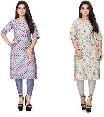 RIDDHI COLLECTION MALL Women Printed A-line Kurta(Multicolor)