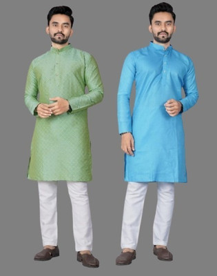 DHASU TRENDZ Men Solid Straight Kurta(Multicolor)