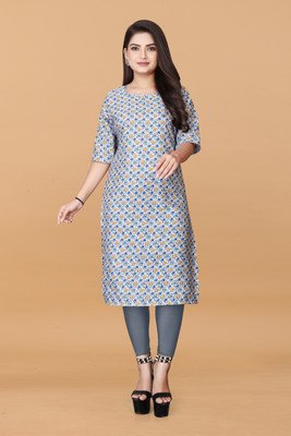 SANJUGARMENT Women Printed A-line Kurta(Multicolor)