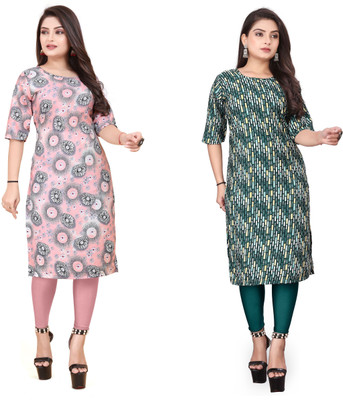 TITHIGARMENT Women Printed A-line Kurta(Multicolor)