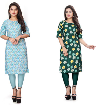 RIDDHI COLLECTION MALL Women Printed A-line Kurta(Multicolor)