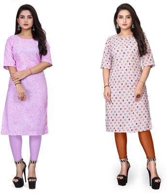 RIDDHI COLLECTION MALL Women Printed A-line Kurta(Multicolor)
