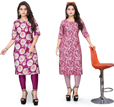 Vishwa Collection Mall Women Printed A-line Kurta(Multicolor)