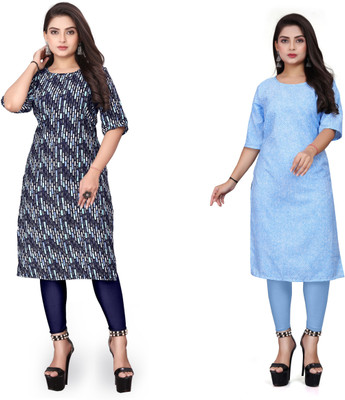 WOMENSILKFABRIC Women Printed A-line Kurta(Multicolor)