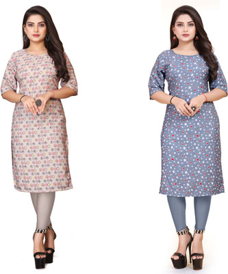 HARISH TEXTILE Women Printed A-line Kurta(Multicolor)