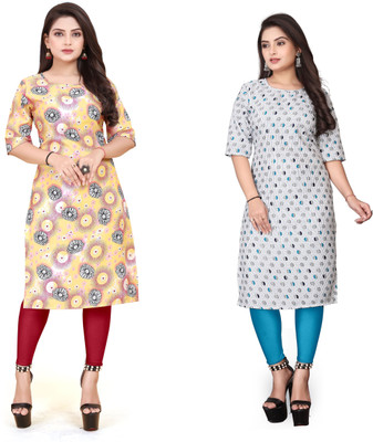 ANITA LYCRA Women Printed A-line Kurta(Multicolor)