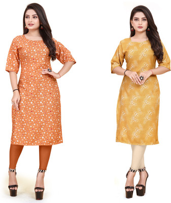 RIDDHI COLLECTION MALL Women Printed A-line Kurta(Multicolor)