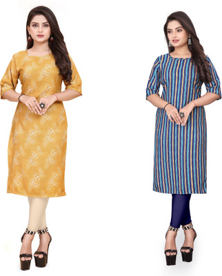 HARISH TEXTILE Women Printed A-line Kurta(Multicolor)