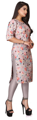 RIDDHI COLLECTION MALL Women Printed Straight Kurta(Multicolor)