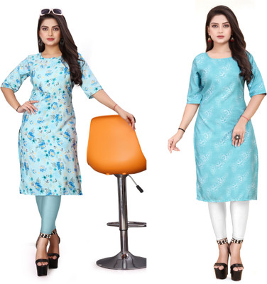 PAFASHION Women Printed A-line Kurta(Multicolor)