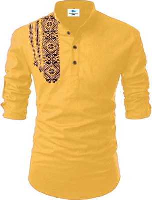 Kavyangle Creation Men Printed Straight Kurta(Multicolor)
