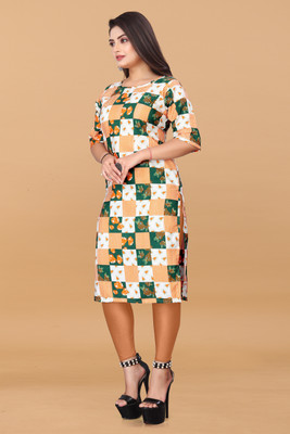 deshmi fashion Women Printed A-line Kurta(Multicolor)