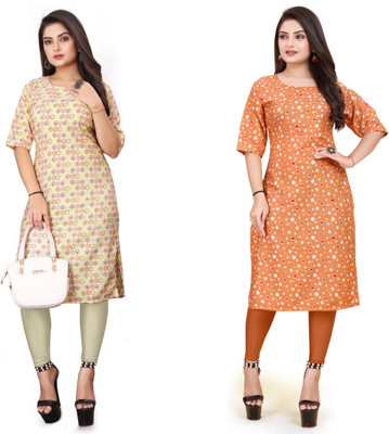 ANITA LYCRA Women Printed A-line Kurta(Multicolor)