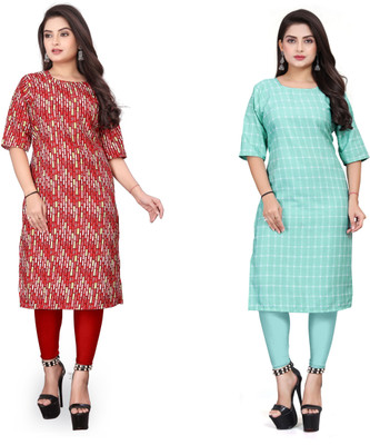Alpha Fashion Women Printed A-line Kurta(Multicolor)