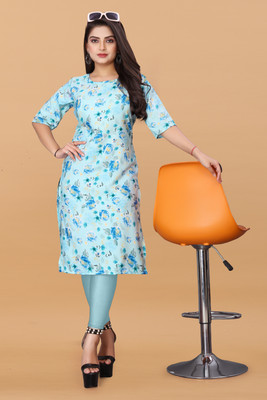 HARISH TEXTILE Women Printed A-line Kurta(Multicolor)
