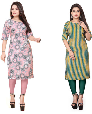 PAFASHION Women Printed A-line Kurta(Multicolor)