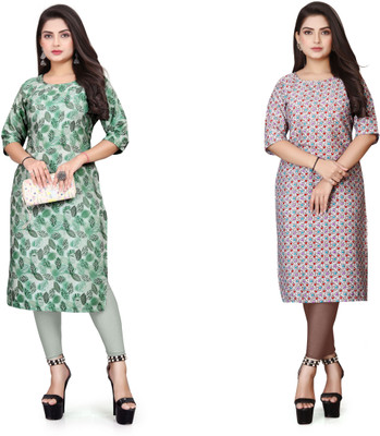 Alpha Fashion Women Printed A-line Kurta(Multicolor)