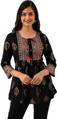 poonam fasion Casual Printed Women Blue Top