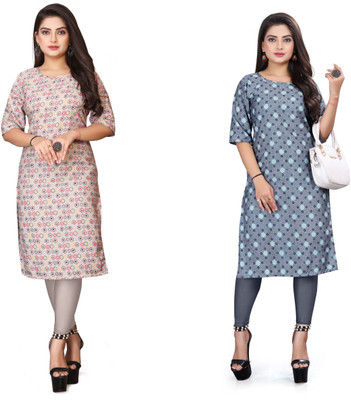 deshmi fashion Women Printed A-line Kurta(Multicolor)