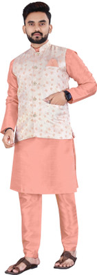 ZARAK FASHION Men Kurta Pyjama Ethnic Jacket Set