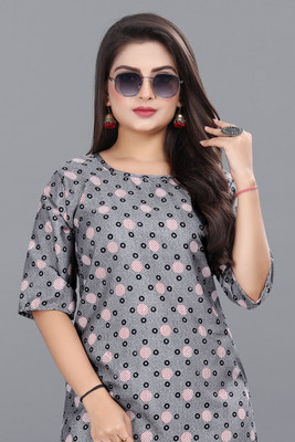SANJUGARMENT Women Printed A-line Kurta(Multicolor)