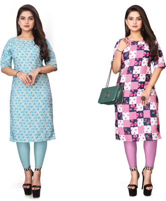 Rd fashion Women Printed A-line Kurta(Multicolor)