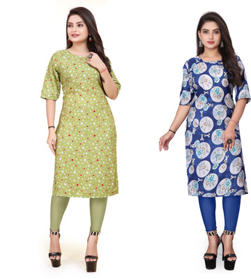 deshmi fashion Women Printed A-line Kurta(Multicolor)