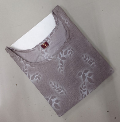 JAYA DESIGNER Women Printed A-line Kurta(Grey)