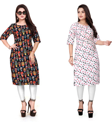 RIDDHI COLLECTION MALL Women Printed A-line Kurta(Multicolor)